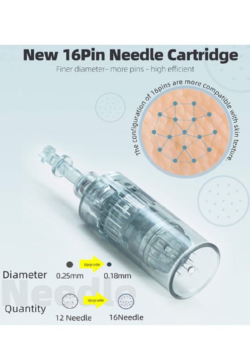 دي آر. بن - 10 قطع لكل علبة خرطوشة ابرة لقلم Dr.pen Derma Pen M8 مقاس 16 - Image 1