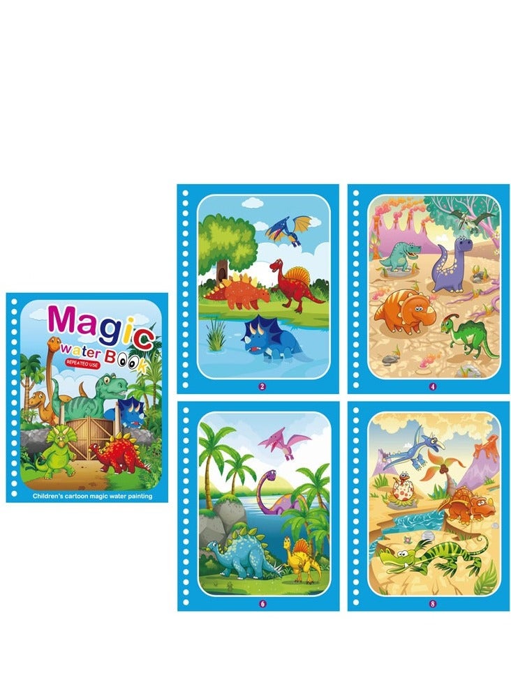 Y&D Watercolor Picture Books Water Coloring Magic Book Toddlers Kids Reusable Painting Unicorn Animal Cartoon Boys Girls Educational Learning Toys Gifts(4 Pack) - Image 1