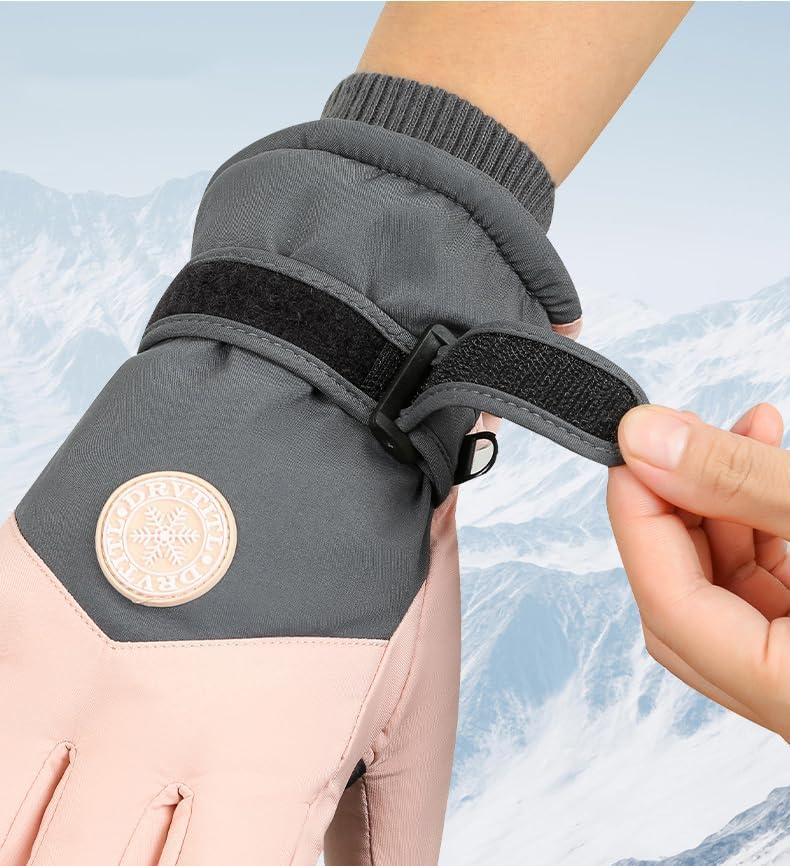 CXQRR Winter Ski Snow Gloves for Women, Touchscreen Waterproof Warm Cold Weather Gloves for Skiing Snowboarding - Image 5