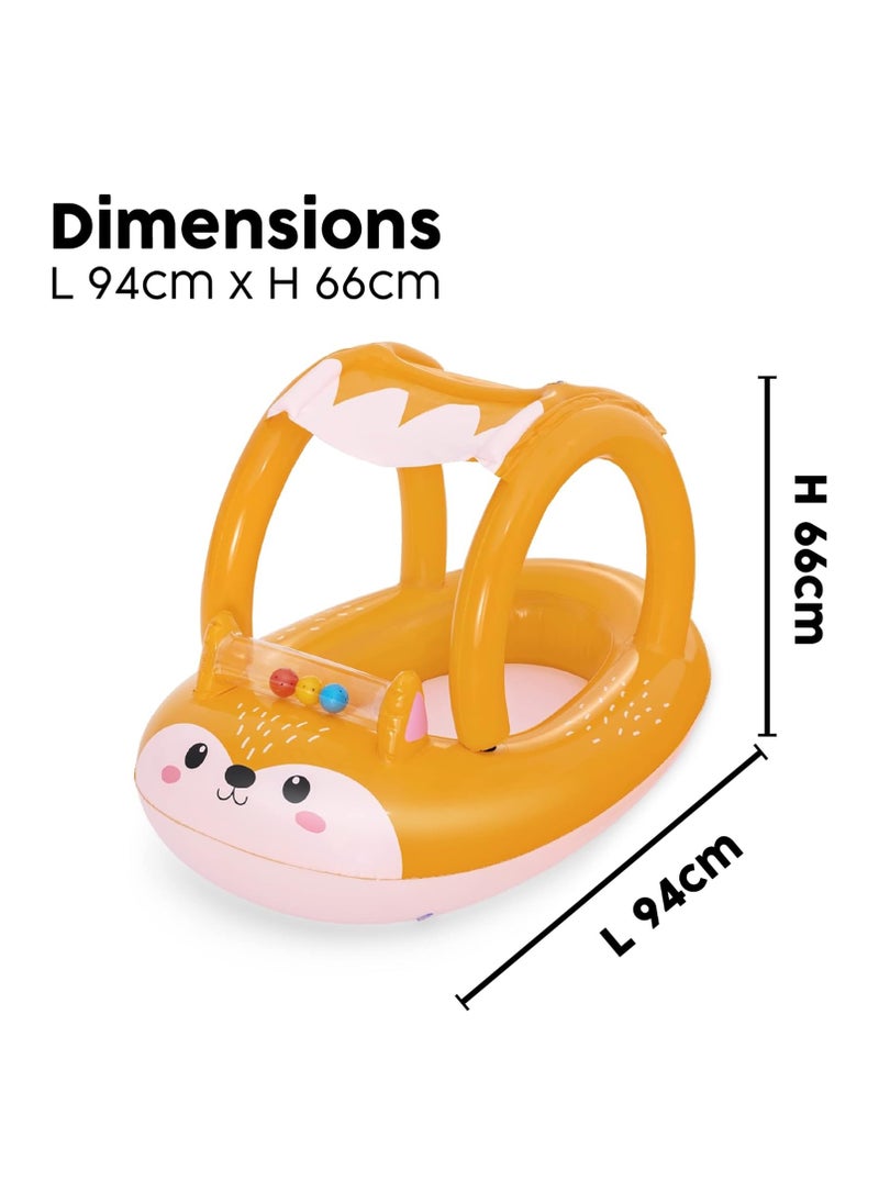 Generic - Fox Shape Kids Canopy Boat - Image 1