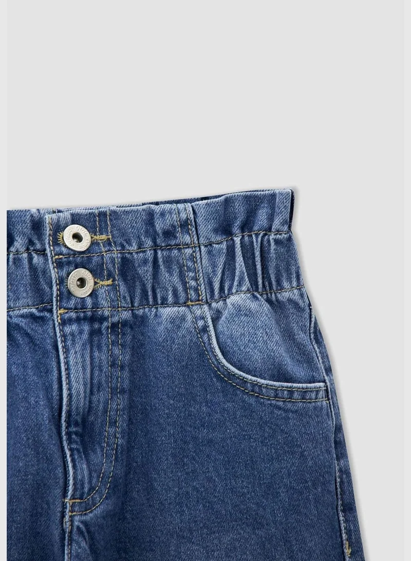 DeFacto Relax Fit Mıckey Mouse Licensed Paperbag Jean