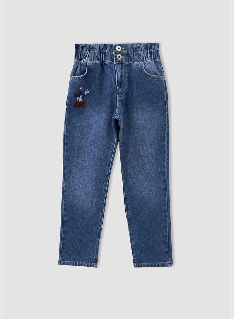 DeFacto Relax Fit Mıckey Mouse Licensed Paperbag Jean