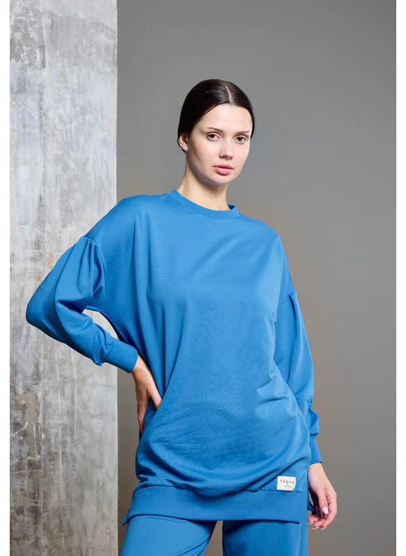 Thouq Drop Shoulder Long Line Sweatshirt