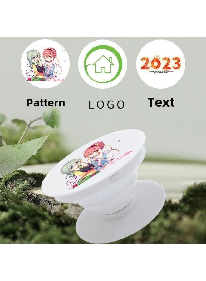 Cartoon Airbag Bracket Special-shaped Acrylic Printing Custom Desktop Lazy Telescopic Painted Epoxy Airbag Bracket-Color:Round Groove-White-Style:White Card Blister Packaging - Image 3