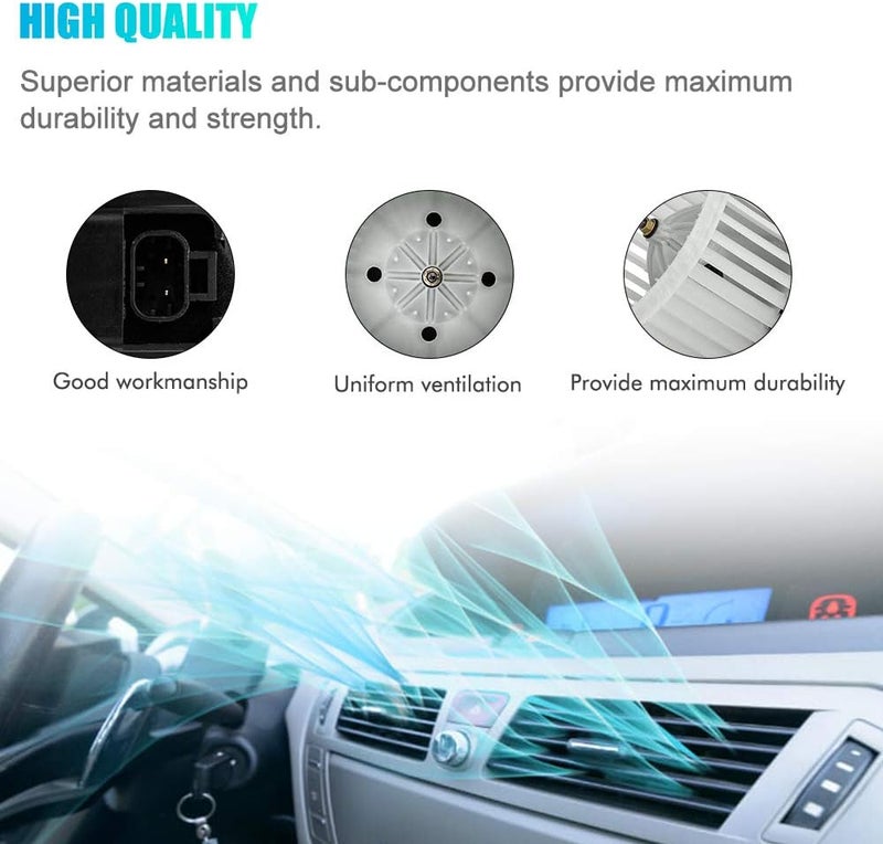 A ABIGAIL AC Heater Blower Motor 700164 Replacement for 07 08 09 10 11 12 13 14 Chevy Silverado, Tahoe, Avalanche, Suburban, Escalade, ESV, GMC Sierra, Yukon Replaces # 15-81683, 22741027, 20760618 Front w/ATC - Image 3