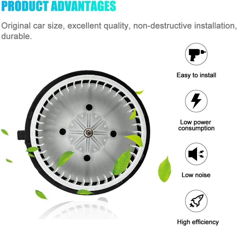 A ABIGAIL AC Heater Blower Motor 700164 Replacement for 07 08 09 10 11 12 13 14 Chevy Silverado, Tahoe, Avalanche, Suburban, Escalade, ESV, GMC Sierra, Yukon Replaces # 15-81683, 22741027, 20760618 Front w/ATC - Image 2
