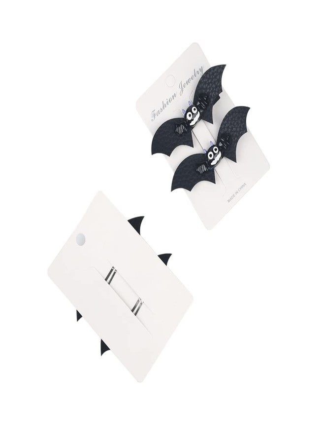 Love Sweety Baby Rose Halloween Headband Infant Pumpkin Hairband Bow Hair Clips (2pc Clips-Bat Wing) - Image 5