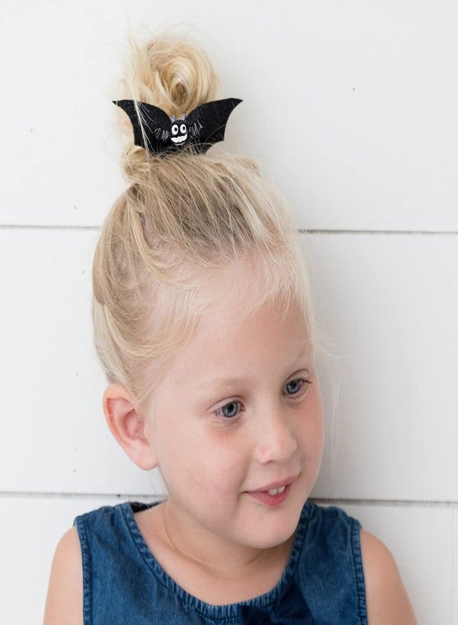 Love Sweety Baby Rose Halloween Headband Infant Pumpkin Hairband Bow Hair Clips (2pc Clips-Bat Wing) - Image 4