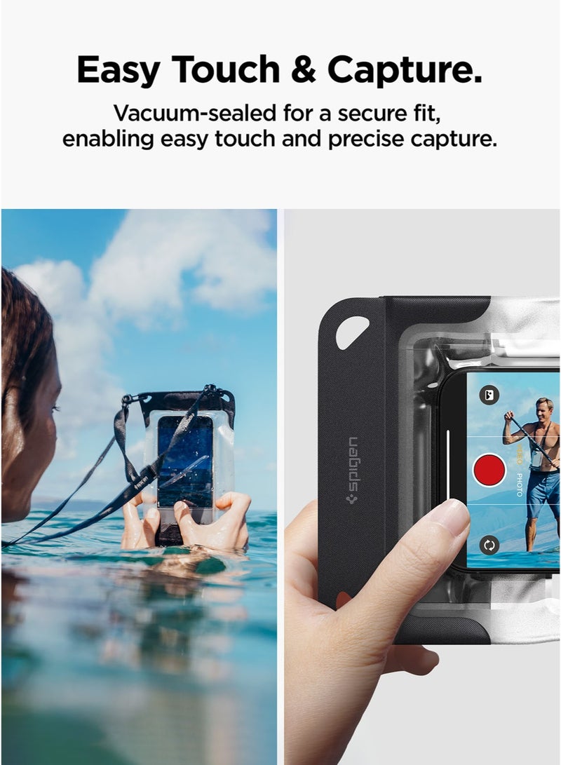 Spigen Aqua Shield Universal Vacuum Waterproof Phone Pouch Case Cover A602 [Vacuum Seal Technology | Built-in Pump] for iPhone Galaxy Pixel & Most Smartphones - Charcoal Grey  - Image 3