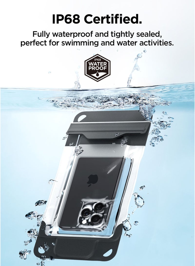Spigen Aqua Shield Universal Vacuum Waterproof Phone Pouch Case Cover A602 [Vacuum Seal Technology | Built-in Pump] for iPhone Galaxy Pixel & Most Smartphones - Charcoal Grey  - Image 5