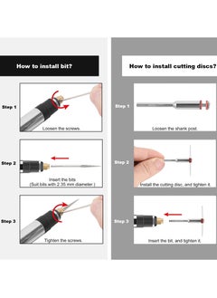 ماركة غير محددة قلم نقش قابل لإعادة الشحن عبر USB مع واجهة Type-C، قلم نقش كهربائي محمول لاسلكي أداة دوارة للمجوهرات والزجاج والخشب والحجر والمعادن والبلاستيك  - Image 2