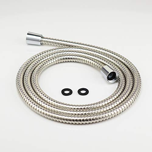 Purelux Shower Hose, 80 Inches Universal Handheld Showerhead Hose Made of Stainless Steel, Polished Chrome Finish - Image 1