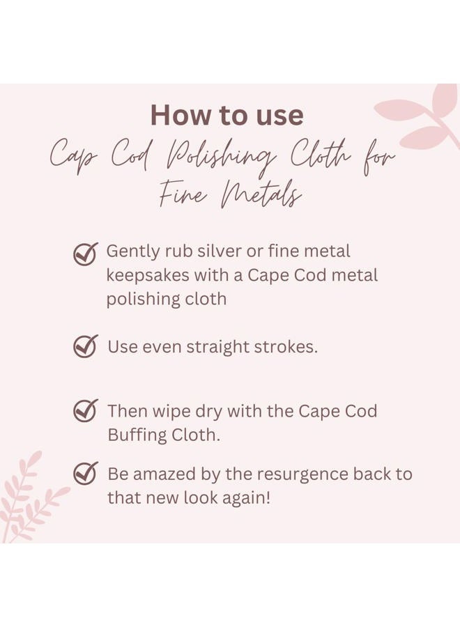 CAPE COD Polishing Metal Tin Bundle for Fine Metals | (12) 4X6 Polishing Cloths | (1) 12x12 Buffing Cloth | (1) Pair of Nitrile Gloves - Image 5
