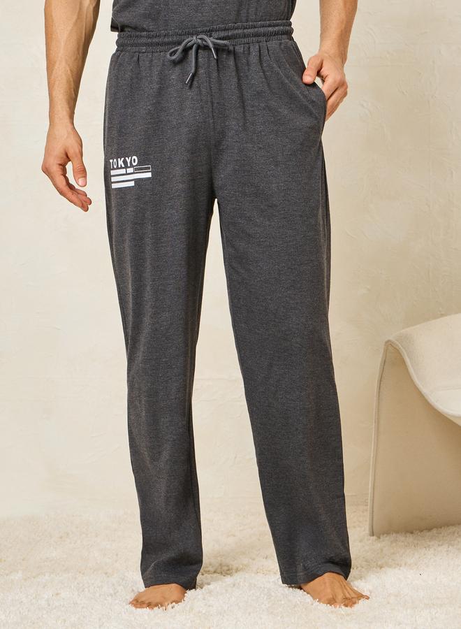 Styli Styli Tokyo Print Crew Neck T-Shirt and Open Hem Pyjama Set - Image 4
