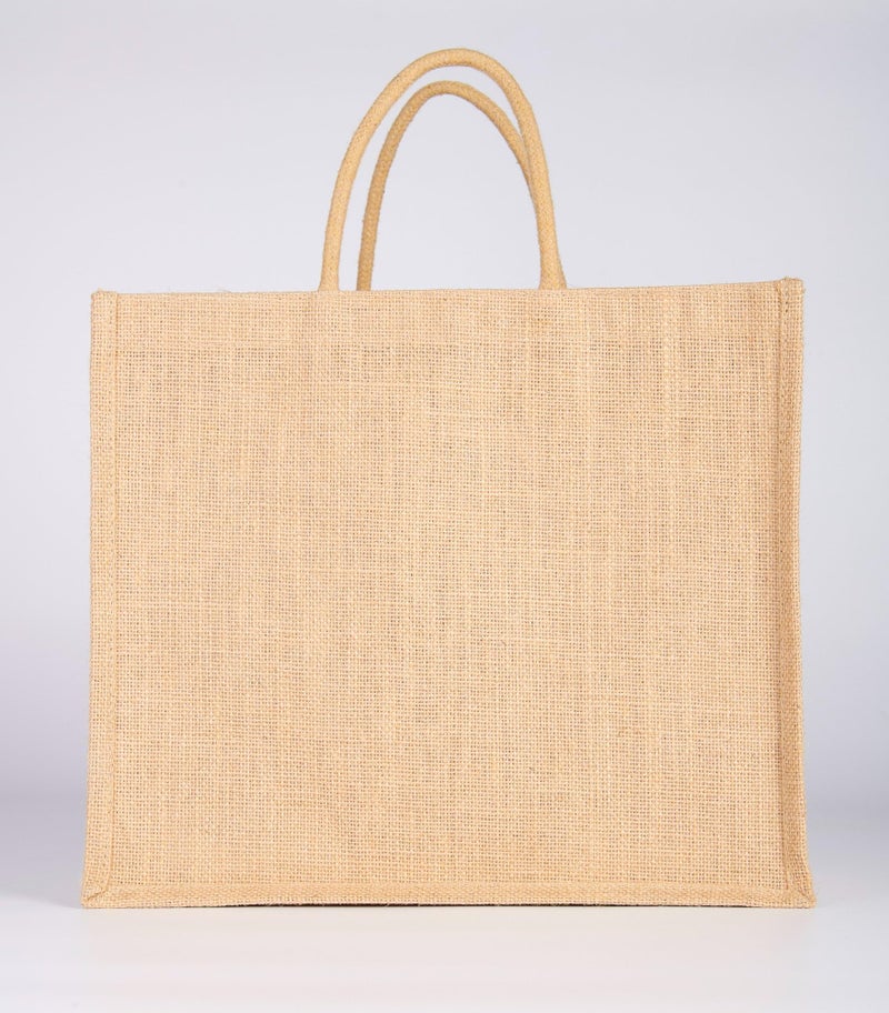 Soman Jute Ecofriendly Large(14x6x12inches) Return Gift Bags Thankyou printed Natural Pack of 10 Bags - Image 5