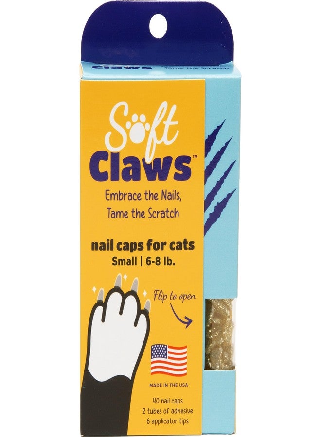 FELINE Soft Claws Safe Scratch-Free Solution for Cats - CLS (Cleat Lock System), Size: Small, Color: Gold Sparkle - Image 1