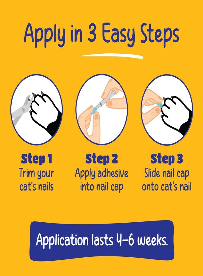 FELINE Soft Claws Safe Scratch-Free Solution for Cats - CLS (Cleat Lock System), Size: Small, Color: Gold Sparkle - Image 3