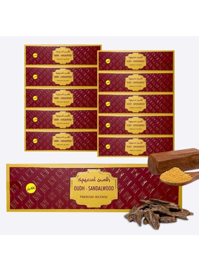 Sree Vani SreeVani Oudh Sandalwood Incense Sticks - 50g Premium Natural Blend of Sandalwood and Oudh | Pack of 12 - Image 1