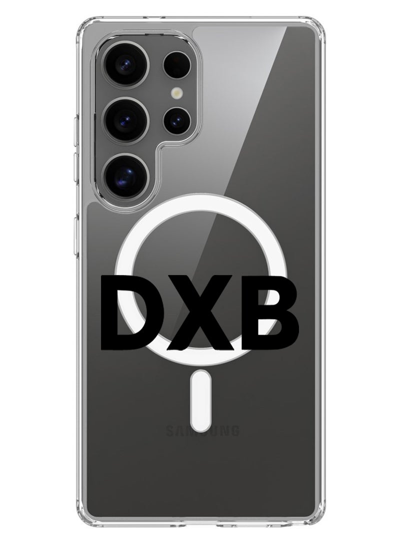 Theodor Magnetic Case for Samsung Galaxy S25 Ultra 6.9-inch Compatible with MagSafe Wireless Charging, Shockproof Phone Bumper Cover DXB - Black - Image 1