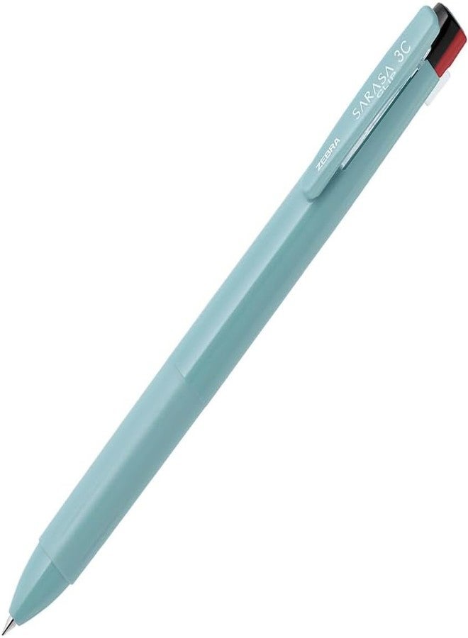 QULLITY ZEBRA SARASA Clip 3C Mist Blue 0.4mm Multicolor Pen & Refills (Black, Blue, Red), qullity original Black slim pen case - Image 2