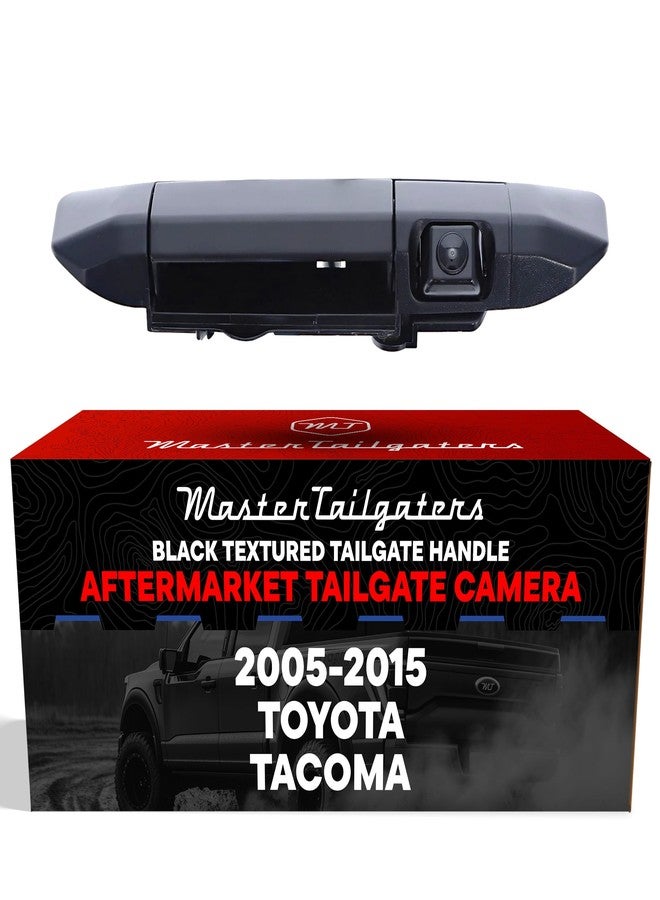 Master Tailgaters Black Tailgate Handle with Backup Camera Replacement for Toyota Tacoma (2005-2015) | IP68 Waterproof | Parking Grid Lines Available | Easy to Install - Image 1