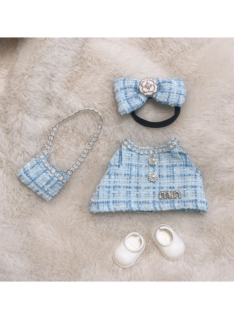 LABUBU doll clothes, LABUBU clothes, handmade crochet doll clothes, for 6.7-inch dolls, high-quality LABUBU clothes with accessories, stylish clothes for LABUBU dolls (children's clothes only, excluding glasses, shoes and bags) - Image 2