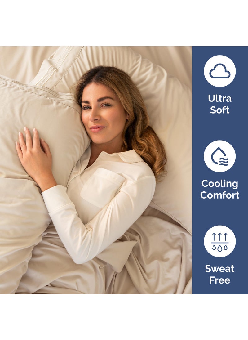Extra Deep Twin XL Sheet Set - 4 Piece Breathable & Cooling Sheets - Hotel Luxury Bed Sheets Set - Easy & Secure Fit - Soft  Wrinkle Free & Comfy Sheets Set - Wheat Sheet Set with Extra Deep Pockets