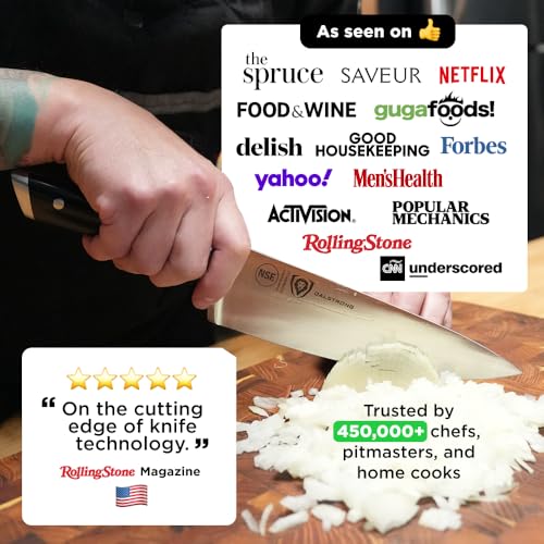 Dalstrong 8" Chef Knife — Forged High-Carbon German Steel, Full-Tang, Hand-Polished 16–18° Edge — Gladiator Series ELITE For Daily Home Cooking, BBQ Prep & Professional Kitchens — G-10, NSF - Image 2