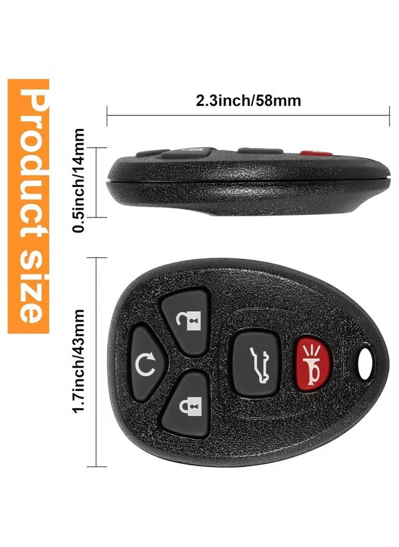 Generic Pack of 2 Car Keyless Entry Remote Control Key Fob Fits for 07-14 Chevy Suburban Tahoe/ 09-17 Traverse/ 07-14 GMC Yukon/ 08-17 Acadia Buick Enclave/ 07-13 Escalade Car Keyless Entry Remote Control,OUC60270 OUC60221  - Image 5