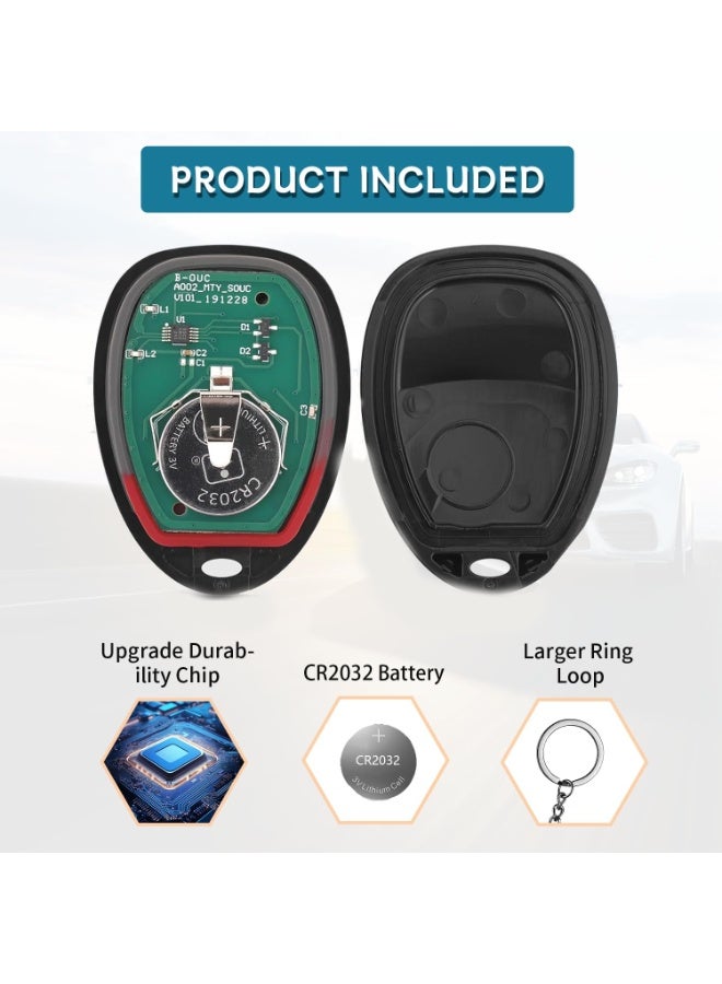 Pack of 2 Car Keyless Entry Remote Control Key Fob Fits for 07-14 Chevy Suburban Tahoe/ 09-17 Traverse/ 07-14 GMC Yukon/ 08-17 Acadia Buick Enclave/ 07-13 Escalade Car Keyless Entry Remote Control,OUC60270 OUC60221 - Image 3