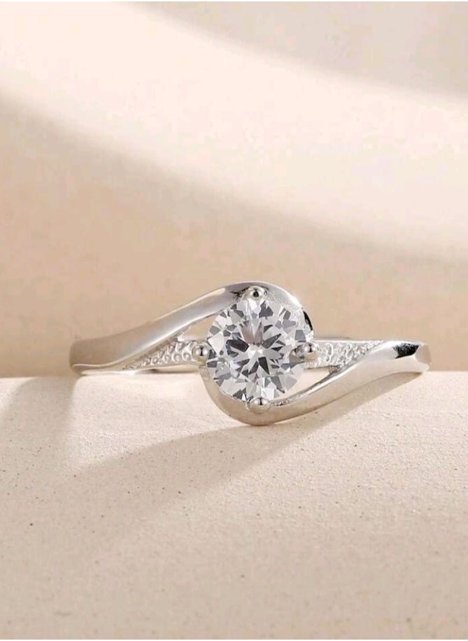 Trend - Pure 925 Sterling Silver Ring For Women One Size - Image 1