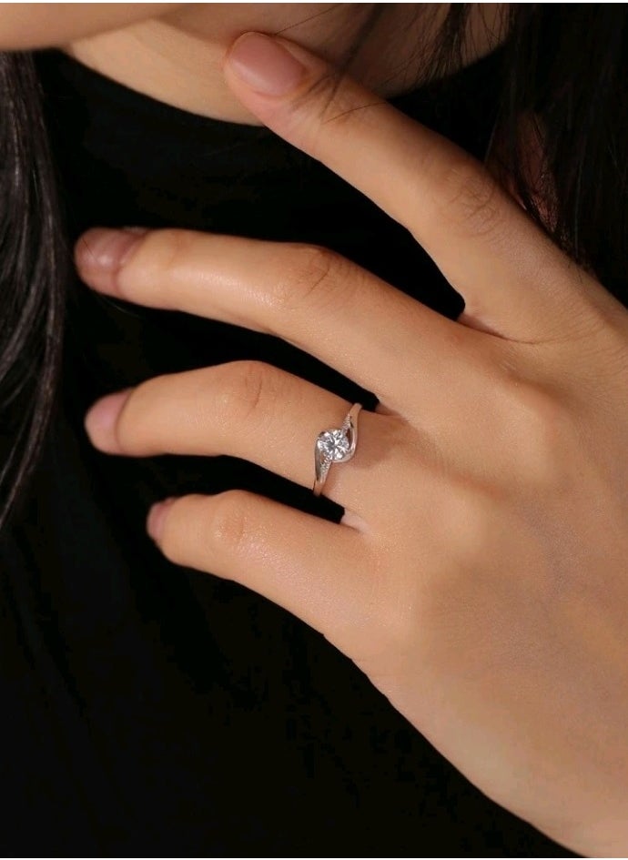 Trend - Pure 925 Sterling Silver Ring For Women One Size - Image 1