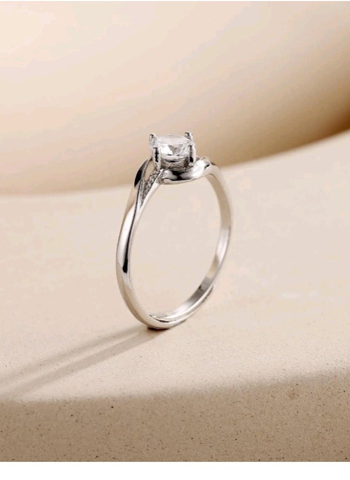 Trend - Pure 925 Sterling Silver Ring For Women One Size - Image 1