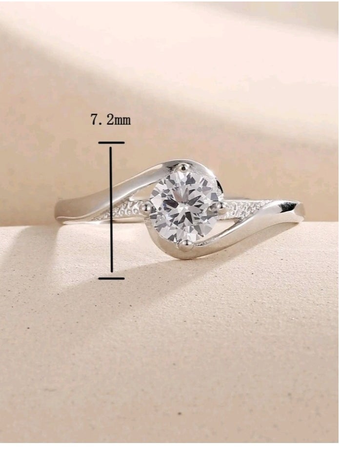 Trend - Pure 925 Sterling Silver Ring For Women One Size - Image 1