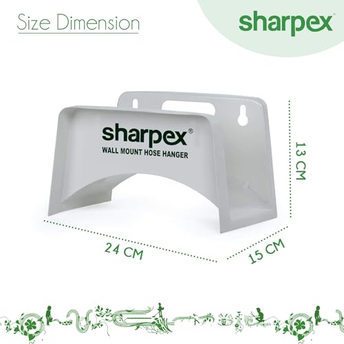 Sharpex DIY Hose Hanger for Garden Pipe - Garden Pipe Holder Wall Mounted for Garden, Hotel, Backyard and Outdoor - Heavy Duty Metal Wall Mount Hose Hanger Only (White) - Image 2