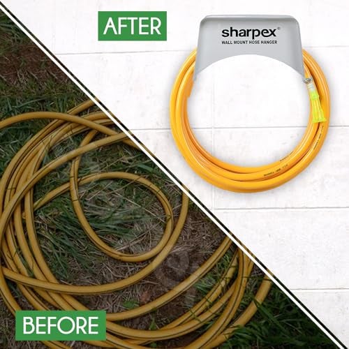 Sharpex DIY Hose Hanger for Garden Pipe - Garden Pipe Holder Wall Mounted for Garden, Hotel, Backyard and Outdoor - Heavy Duty Metal Wall Mount Hose Hanger Only (White) - Image 5