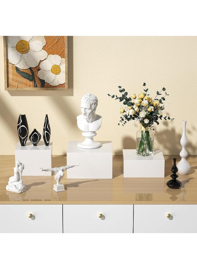 TPGP Buffet Risers, Food Risers for Buffet Table, Display Stand Shelf for Catering Dessert Jewelry Collectibles Figures Show, Acrylic Cube Display Nesting Risers with Hollow Bottoms 3PCS - Image 3