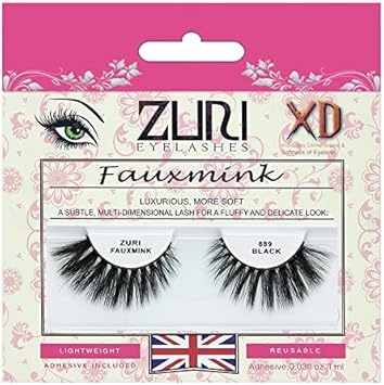 ZURI Fauxmink False Eyelashes XD8D XDimensional Natural False Lashes False Eyelashes Natural Look Thick Eyelashes With Lash Applicator Natural Eyelashes with Glue Mink Eyelashes Style 889 - Image 1