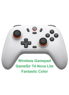 Wireless Gamepad GameSir T4 Nova Lite Bluetooth Game Controller for PC, Steam, Switch, iOS, Android White