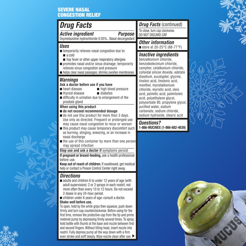Mucinex Sinus-Max Nasal Spray Decongestant, 12 Hour Over-The-Counter Medication Nose Spray for Sinus Relief, Nasal Decongestants For Adults & Sinus Congestion, Clear & Cool 3/4 Fl Oz( 22ML) - Image 5