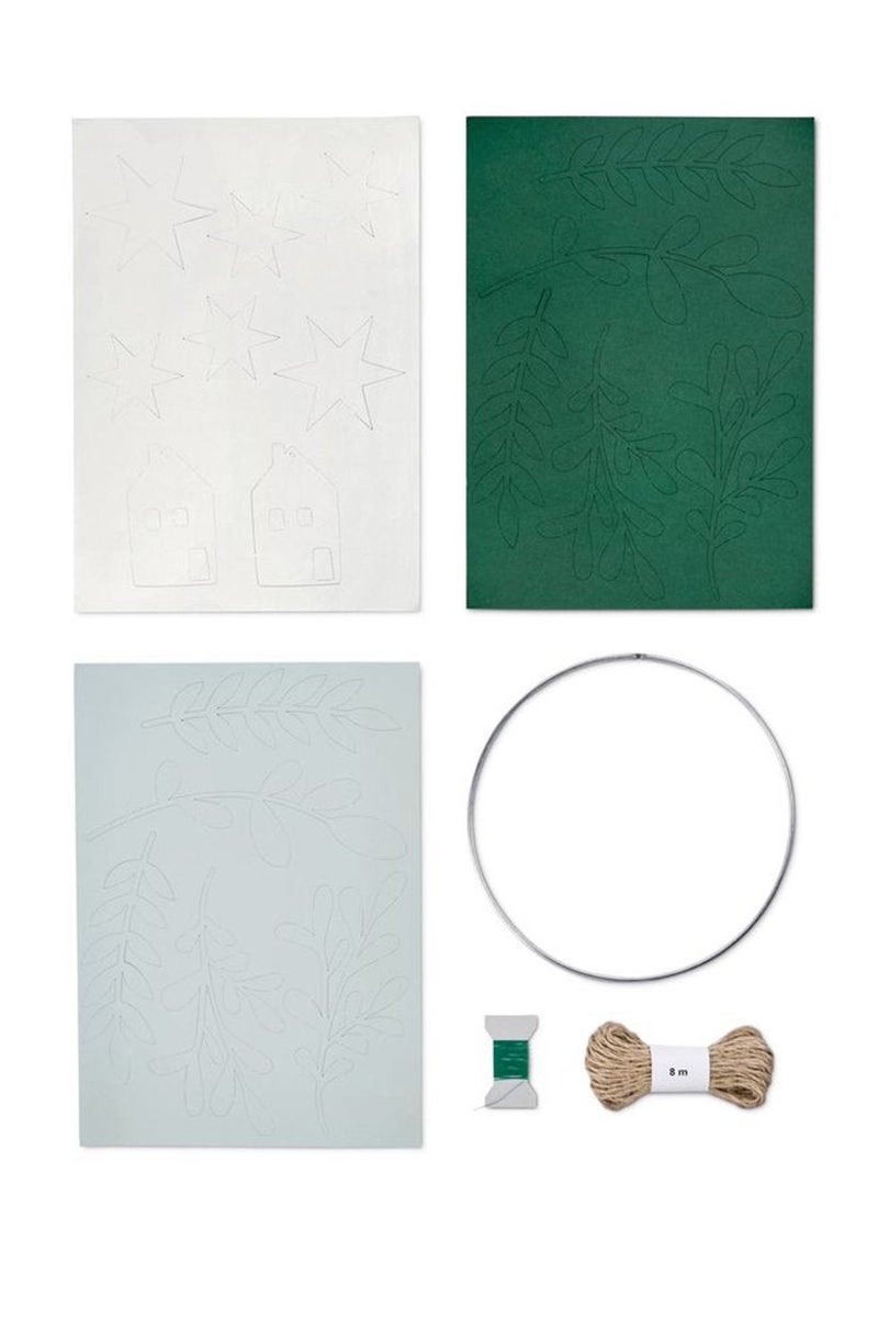 Tchibo Decorative Wreath Craft Set, Green Combo - Image 3