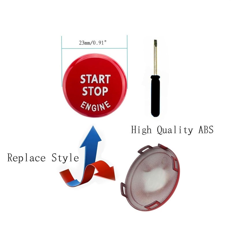 QASULER Car Engine START STOP Button Trim Cover for BMW - Image 2