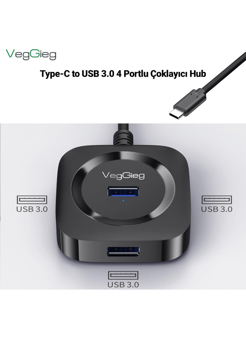 VegGieg 4 Port Type-C to USB 3.0 Multiplexer Hub