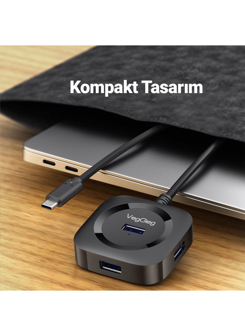 VegGieg 4 Port Type-C to USB 3.0 Multiplexer Hub