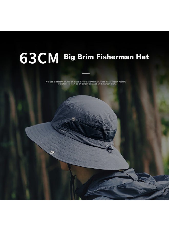 Tactical Bird Zhanshuniao Large Head Cirference Summer Outdoor Fisherman Hat, Men's Hiking And Mountaineering Sun Protection Hat, Women's Thin Sunshade Fishing Hat - Image 1