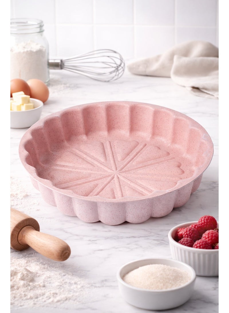 ايدا قالب خبز دائري غير لاصق بتصميم مموّج – مثالي للكيك، الكيش، التارت والفطائر - Image 2