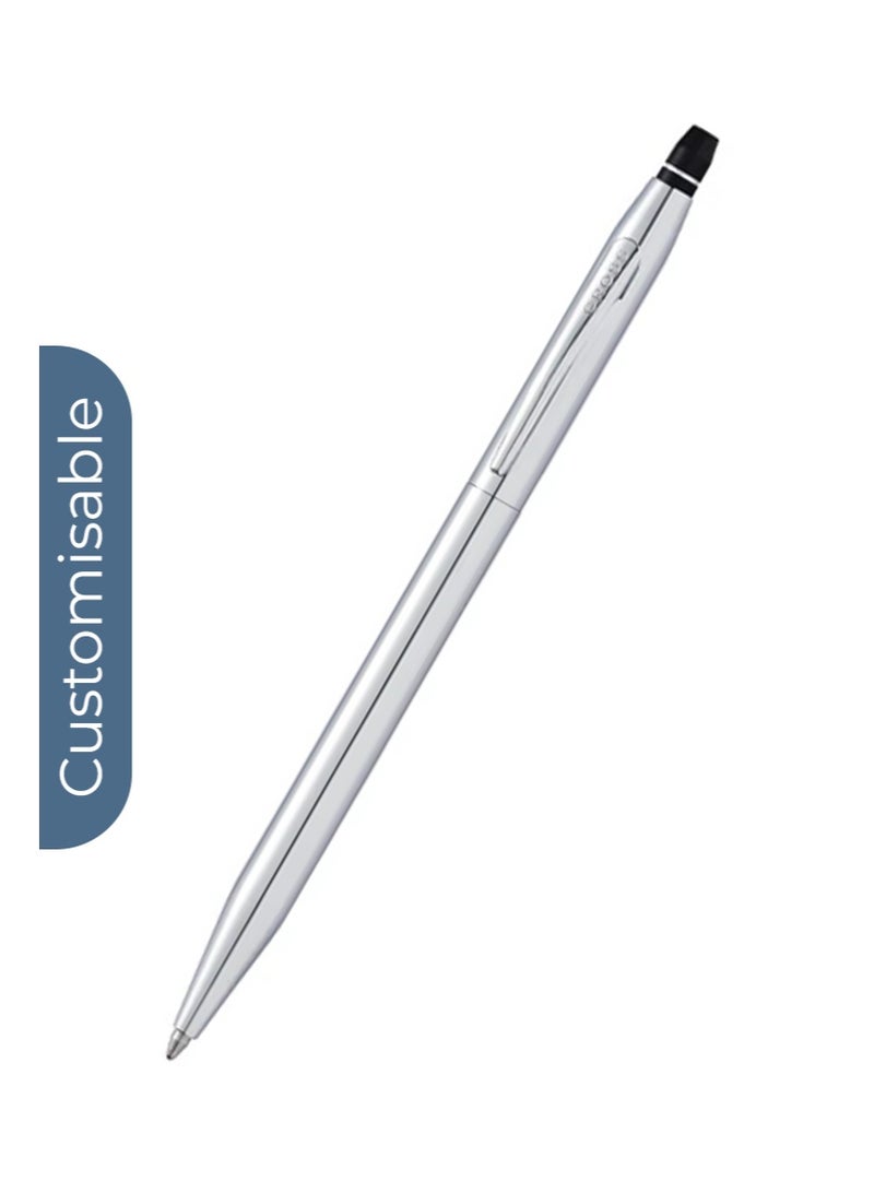 Cross Personalised Cross Click™ Ballpoint Pen – Polished Chrome Finish with Chrome Appointments, Luxury Writing Pen with Custom Engraving, Perfect Gift for Business, Graduation & Special Occasions - Image 2