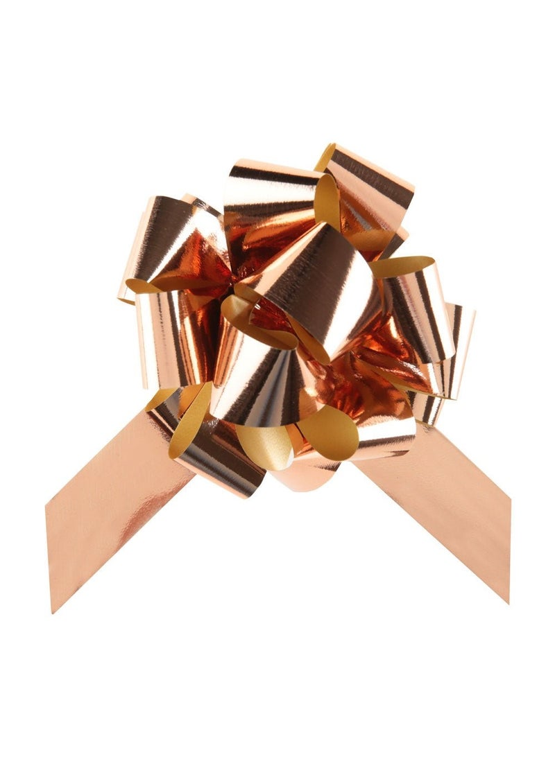 سانتيكس فيونكة هدايا صغيرة مزخرفة من البوليستر باللون الذهبي الوردي، 12 سم، عبوة من 5 قطع - Image 1