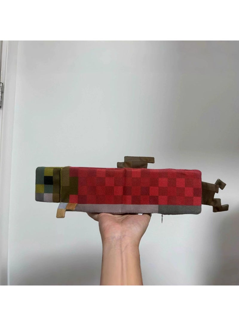 general Minecraft stationery ornaments salmon pen bag stationery trend cute and easy to store pens and other small items - Image 2