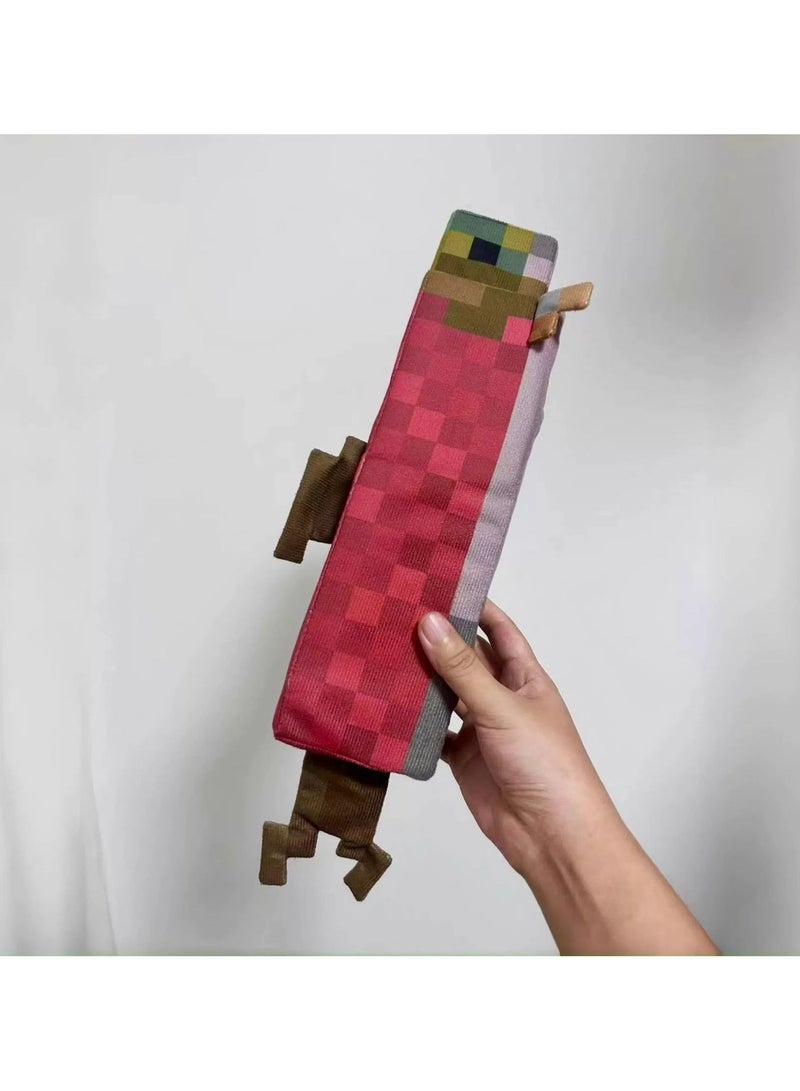 general Minecraft stationery ornaments salmon pen bag stationery trend cute and easy to store pens and other small items - Image 1